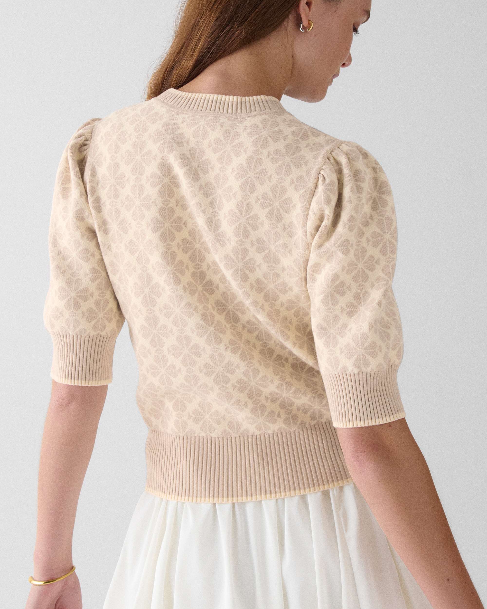Kate Spade Spade Flower Puff Sleeve Sweater - Image 8