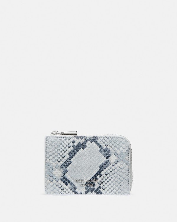 Kate Spade Snake Embossed Mini Zip Card Case