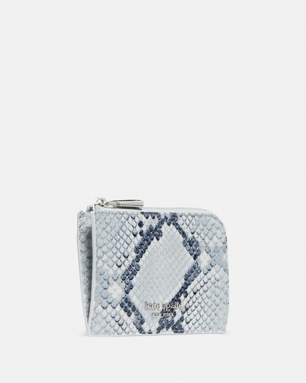 Kate Spade Snake Embossed Mini Zip Card Case