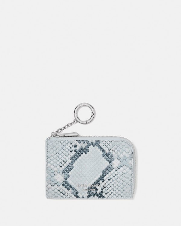 Kate Spade Snake Embossed Mini Zip Card Case