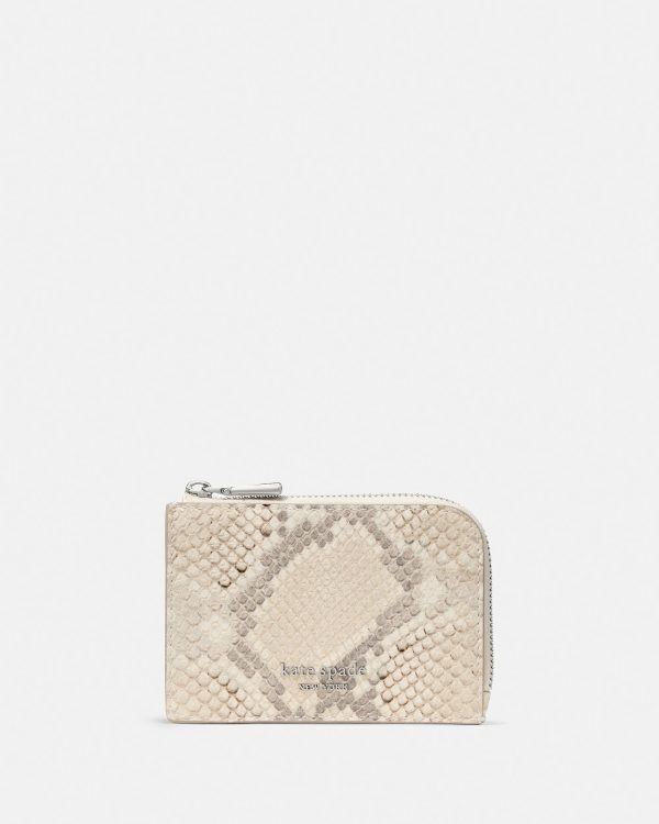 Kate Spade Snake Embossed Mini Zip Card Case
