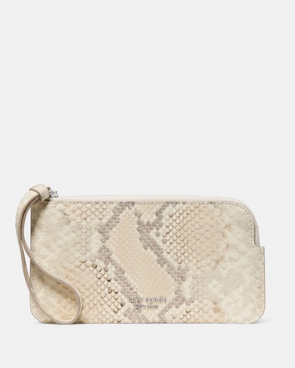 Kate Spade Zippy Snake Embossed Wristlet
