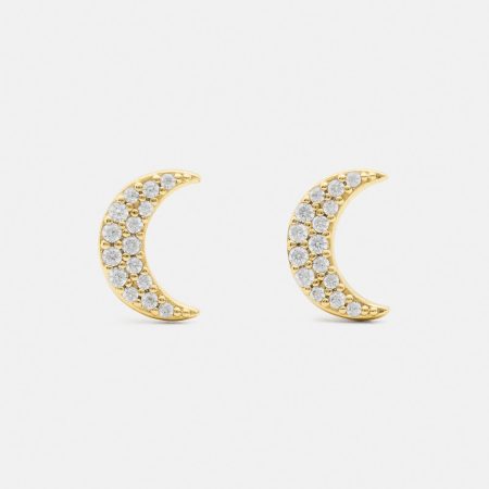 Kate Spade You're A Gem Pave Moon Studs
