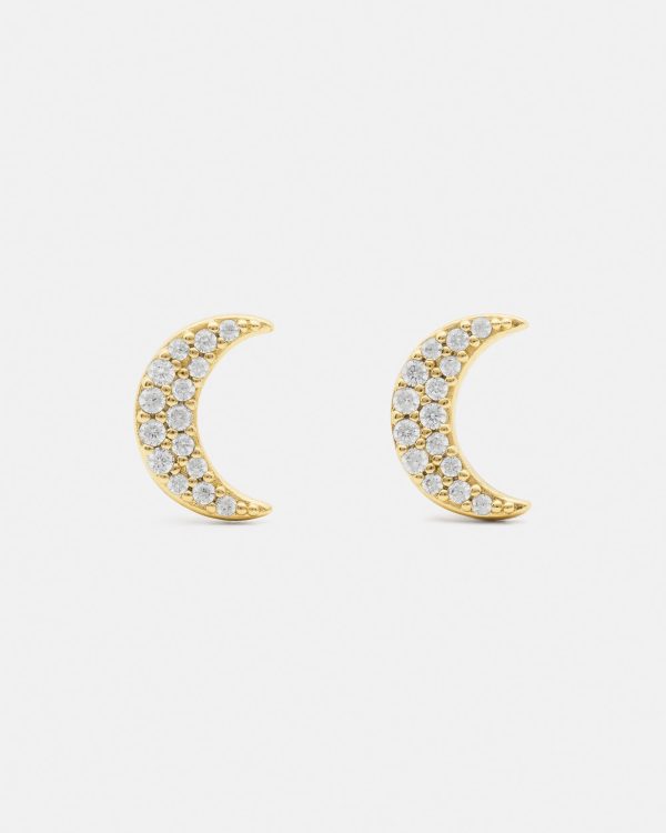 Kate Spade You're A Gem Pave Moon Studs