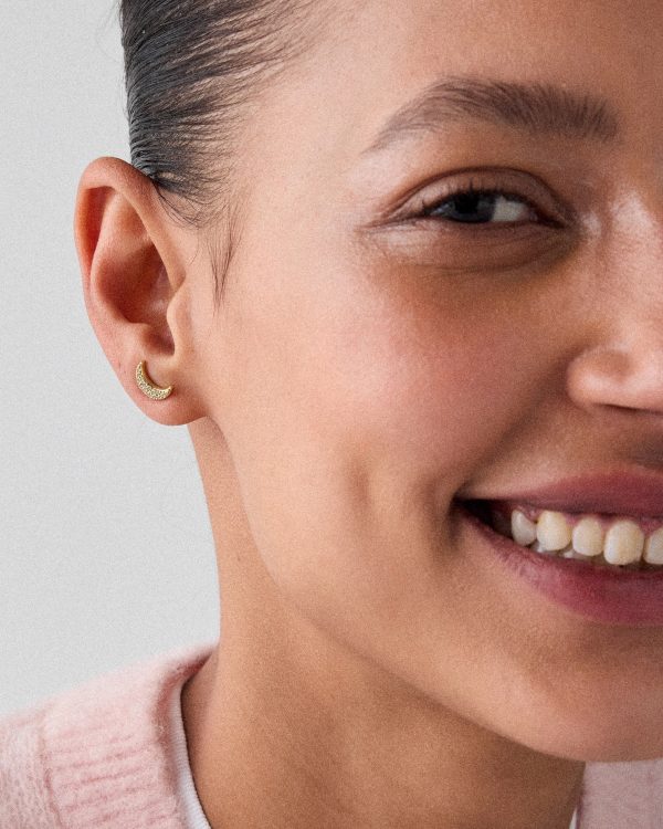 Kate Spade You're A Gem Pave Moon Studs