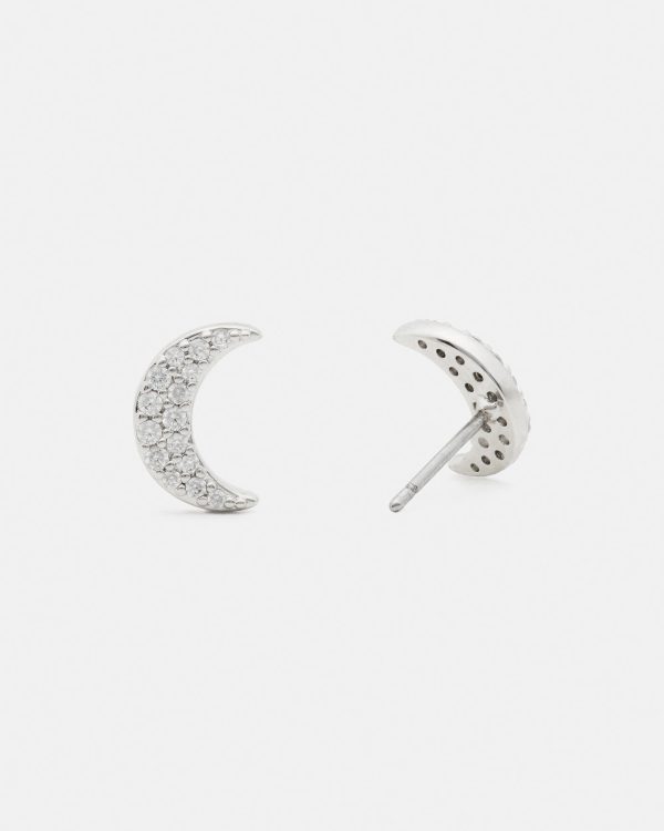Kate Spade You're A Gem Pave Moon Studs