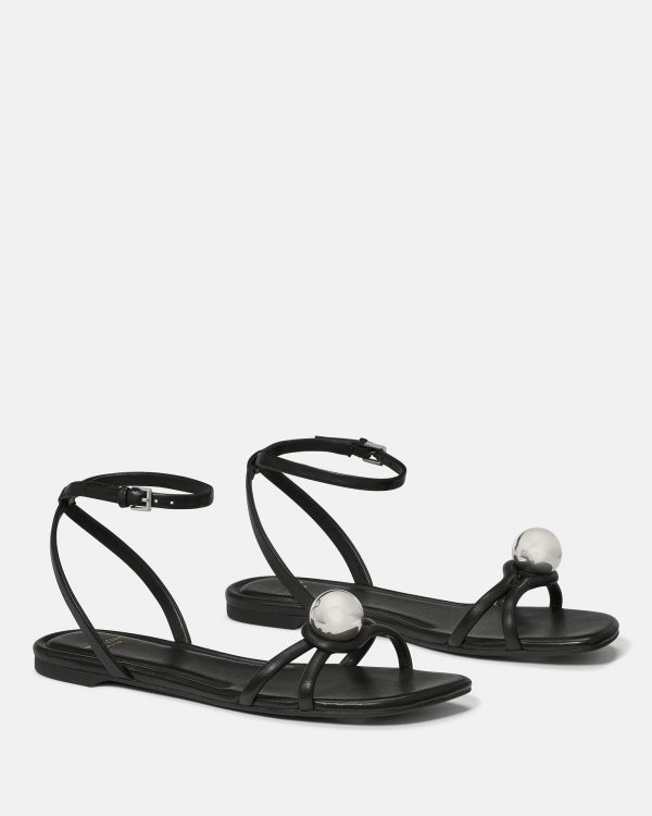 Kate Spade Harmony Smooth Leather Flat Sandal