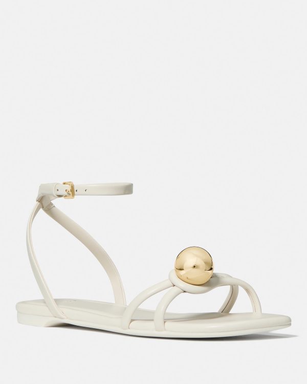 Kate Spade Harmony Smooth Leather Flat Sandal