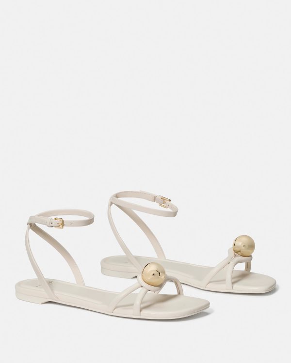 Kate Spade Harmony Smooth Leather Flat Sandal