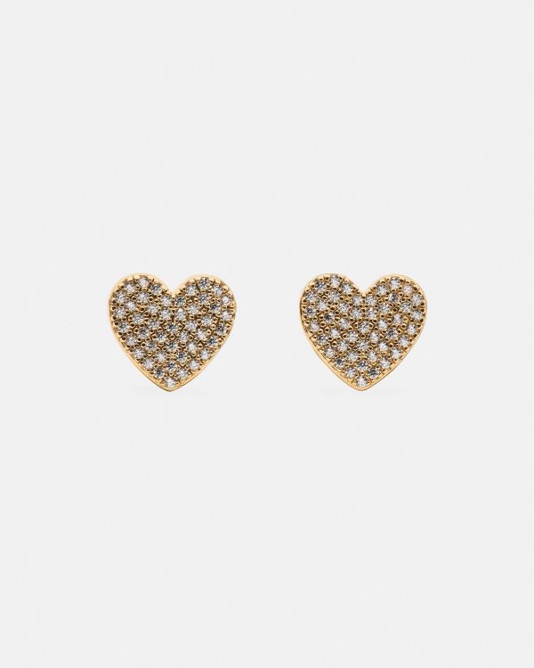 Kate Spade Yours Truly Pave Heart Studs