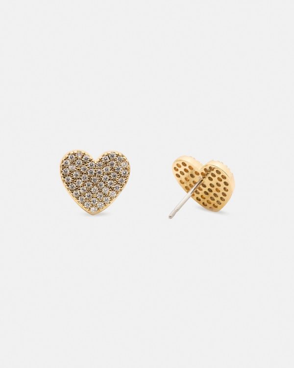 Kate Spade Yours Truly Pave Heart Studs