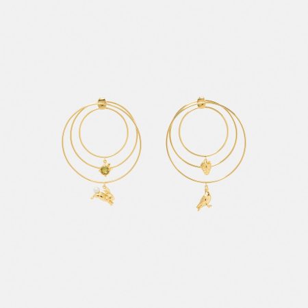 Kate Spade Secret Garden Charm Hoops