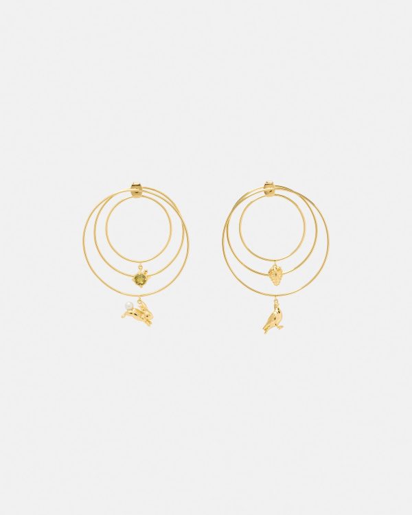 Kate Spade Secret Garden Charm Hoops