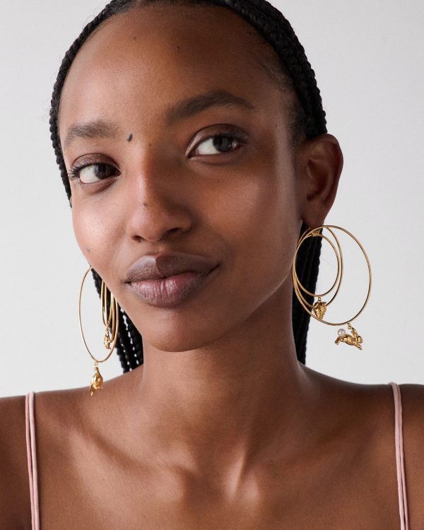 Kate Spade Secret Garden Charm Hoops