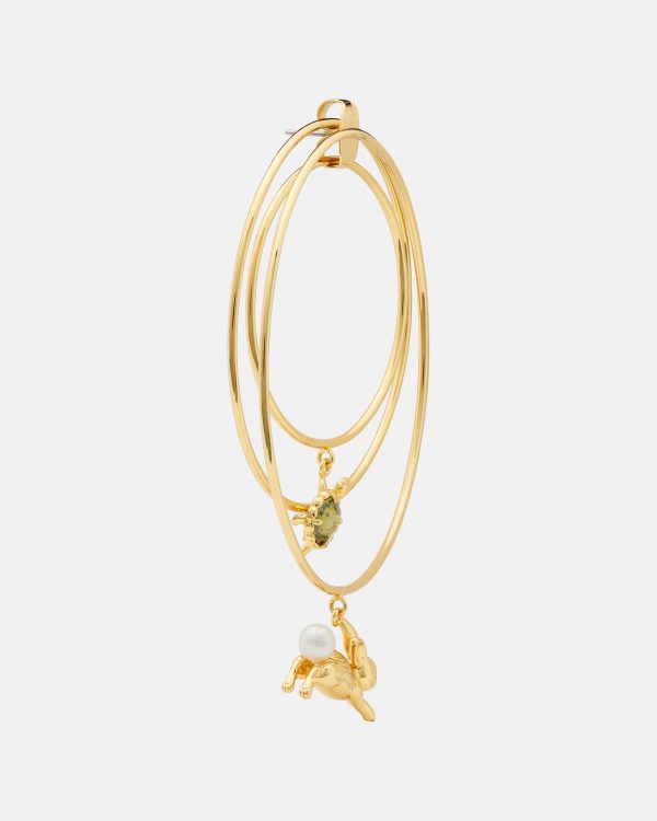 Kate Spade Secret Garden Charm Hoops