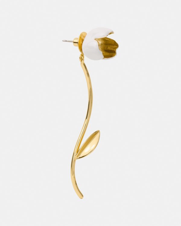 Kate Spade Golden Bloom Floral Statement Earrings