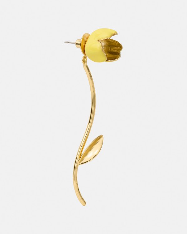 Kate Spade Golden Bloom Floral Statement Earrings