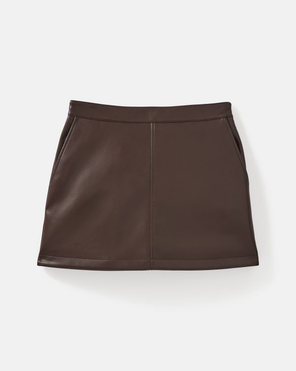 Kate Spade Faux Nappa Mini Skirt