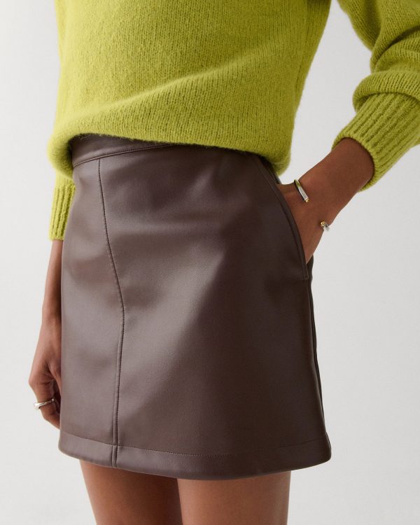 Kate Spade Faux Nappa Mini Skirt