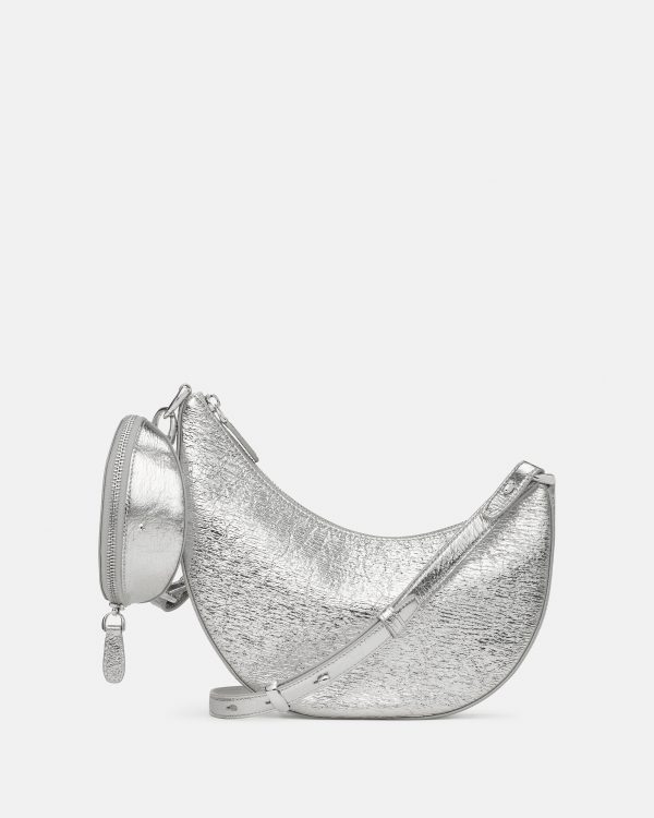 Kate Spade Duo Crinkle Metallic Leather Crossbody Bag