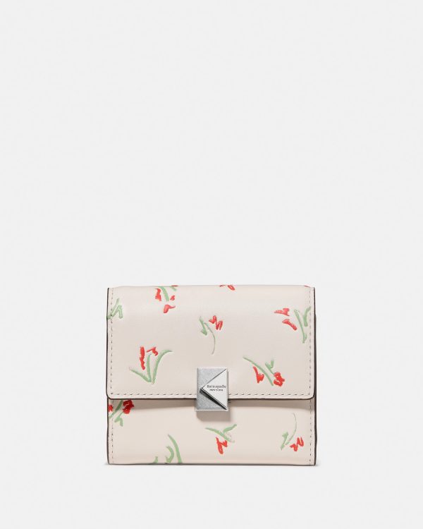 Kate Spade Deco Vibrant Buds Small Flap Wallet
