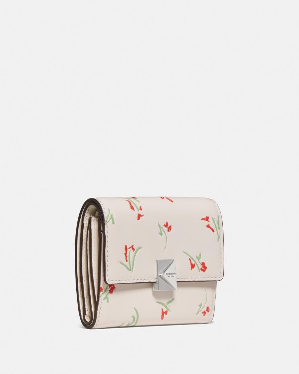 Kate Spade Deco Vibrant Buds Small Flap Wallet