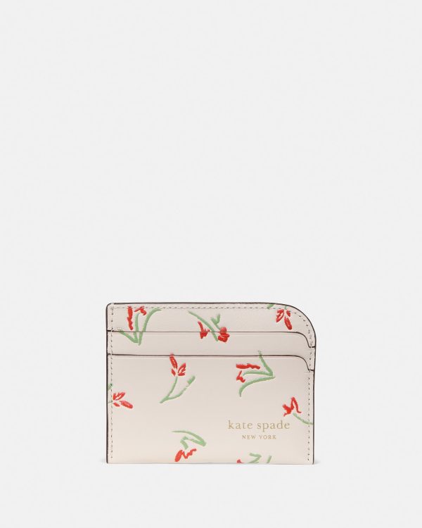 Kate Spade Devin Vibrant Buds Card Holder