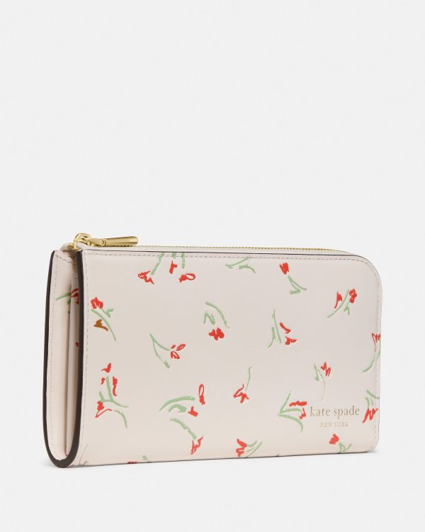 Kate Spade Devin Vibrant Buds Zip Around Continental Wallet