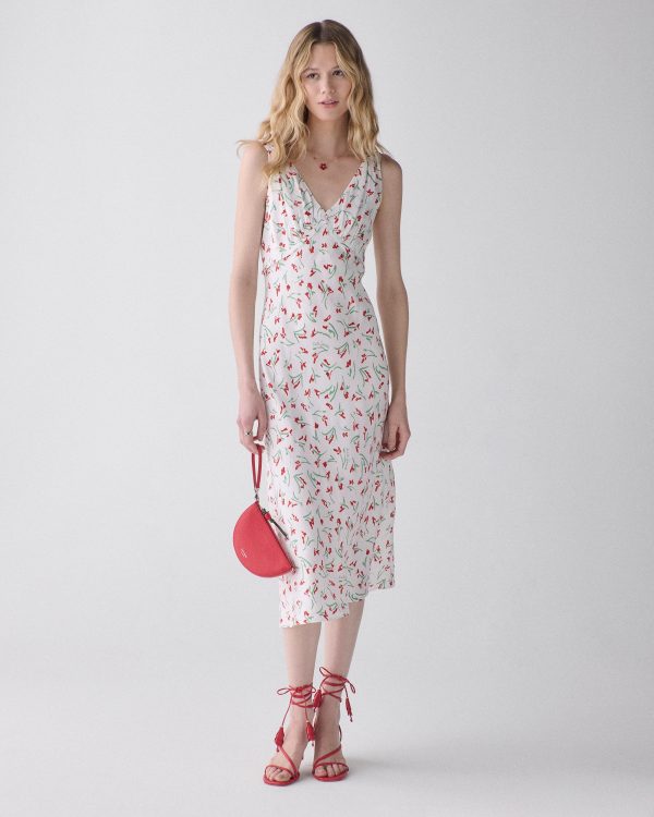 Kate Spade Vibrant Buds Midi Slip Dress