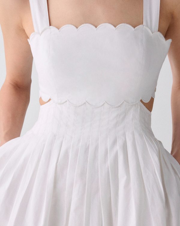 Kate Spade Scallop Open Back Midi Dress