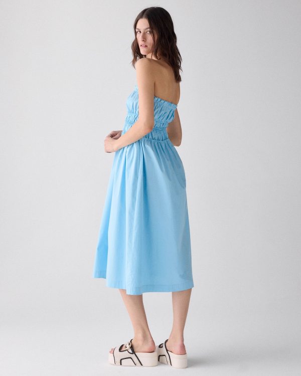 Kate Spade Smocked Strapless Midi Dress