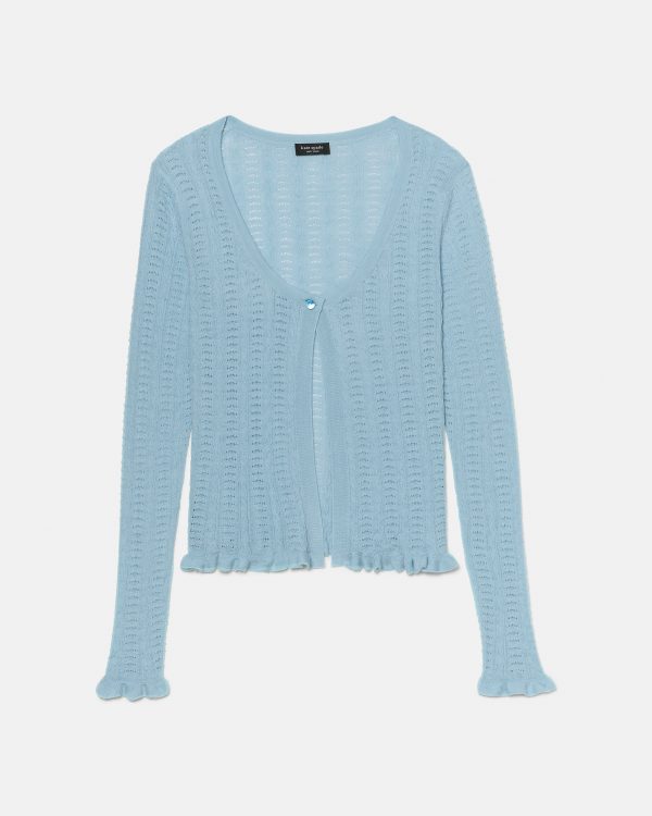 Kate Spade Pointelle Lace Knit Cardigan