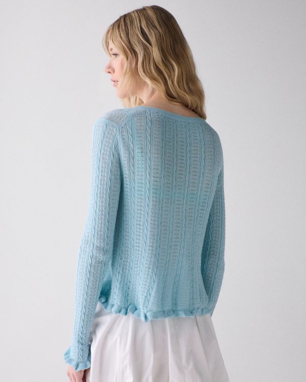Kate Spade Pointelle Lace Knit Cardigan