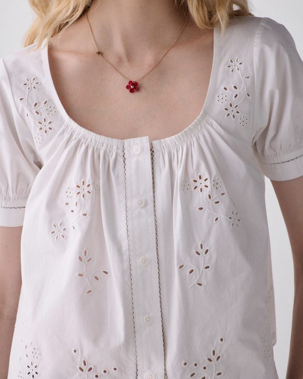 Kate Spade Broderie Anglaise Top