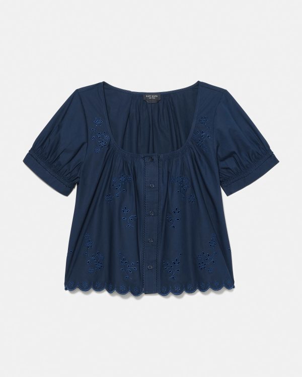 Kate Spade Broderie Anglaise Top