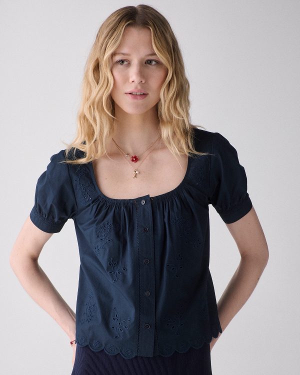 Kate Spade Broderie Anglaise Top