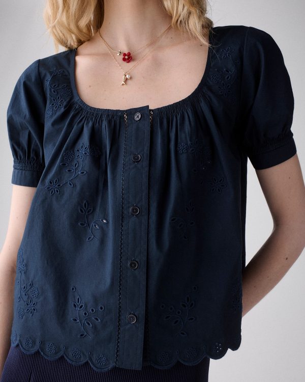 Kate Spade Broderie Anglaise Top