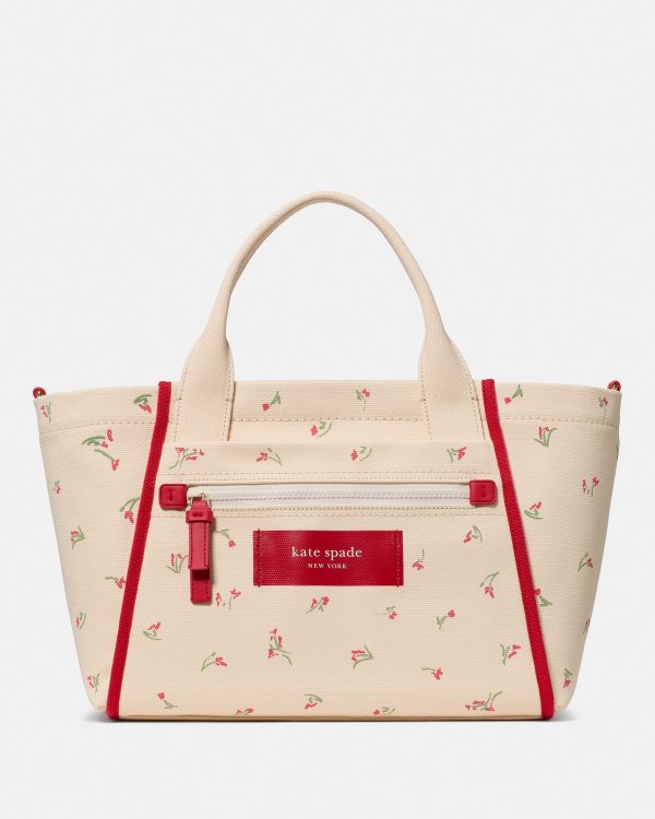 Kate Spade Dash Vibrant Buds Canvas Tote Bag