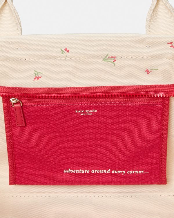 Kate Spade Dash Vibrant Buds Canvas Tote Bag