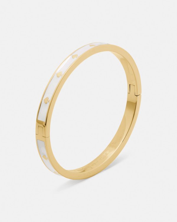 Kate Spade Spot The Spade Enamel Hinged Bangle
