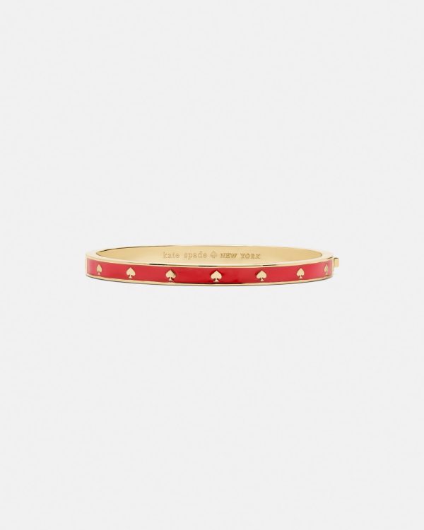 Kate Spade Spot The Spade Enamel Hinged Bangle