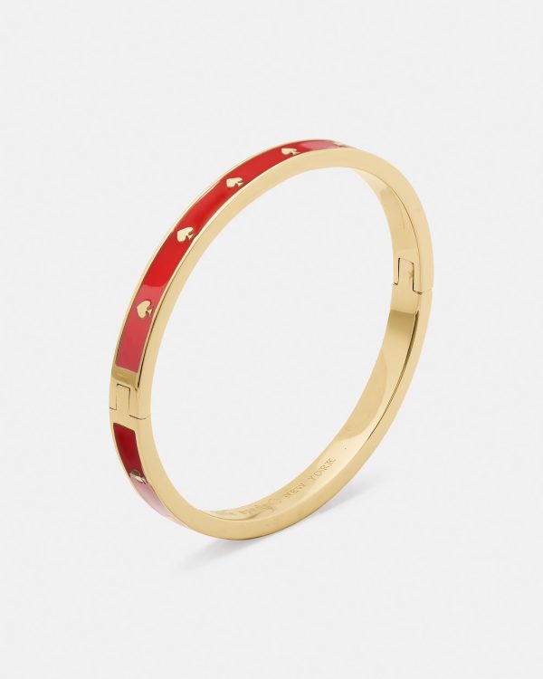 Kate Spade Spot The Spade Enamel Hinged Bangle