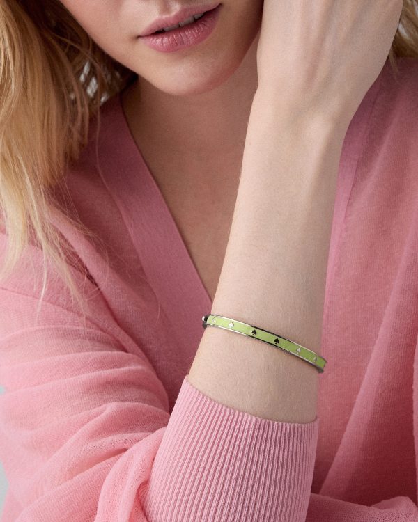Kate Spade Spot The Spade Enamel Hinged Bangle