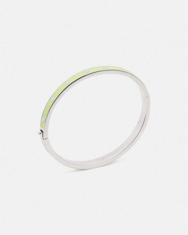 Kate Spade Spot The Spade Enamel Hinged Bangle