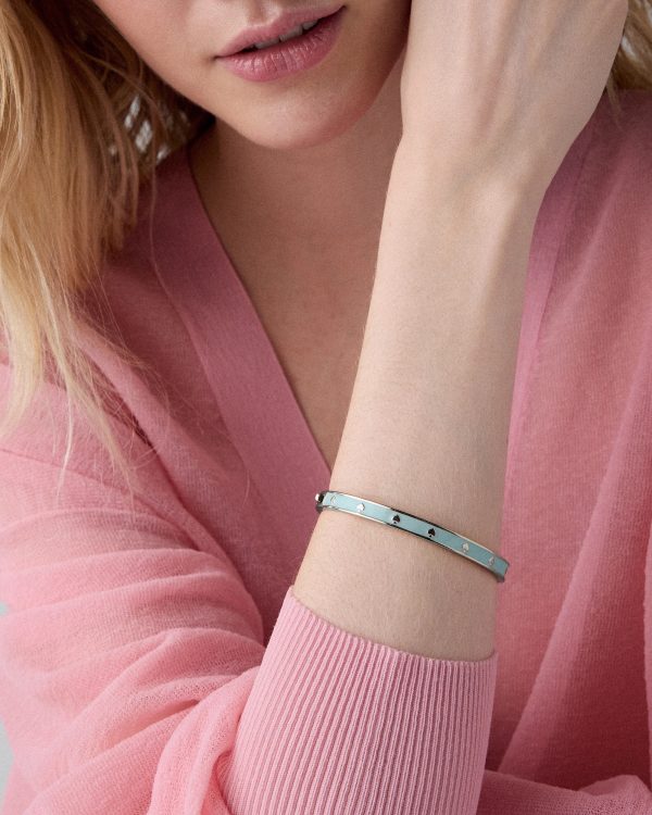 Kate Spade Spot The Spade Enamel Hinged Bangle