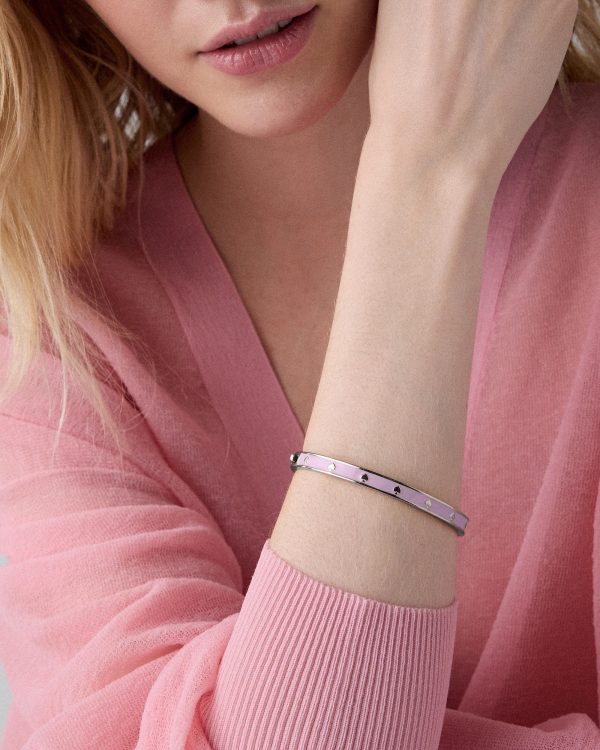 Kate Spade Spot The Spade Enamel Hinged Bangle