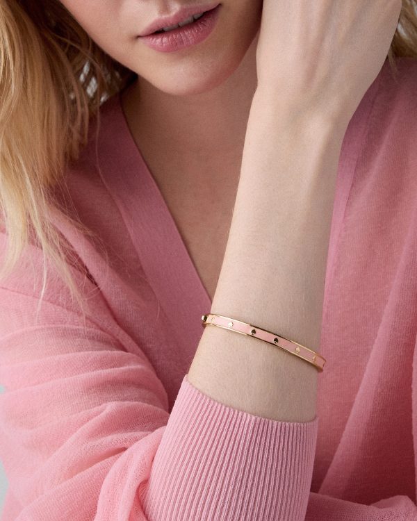 Kate Spade Spot The Spade Enamel Hinged Bangle