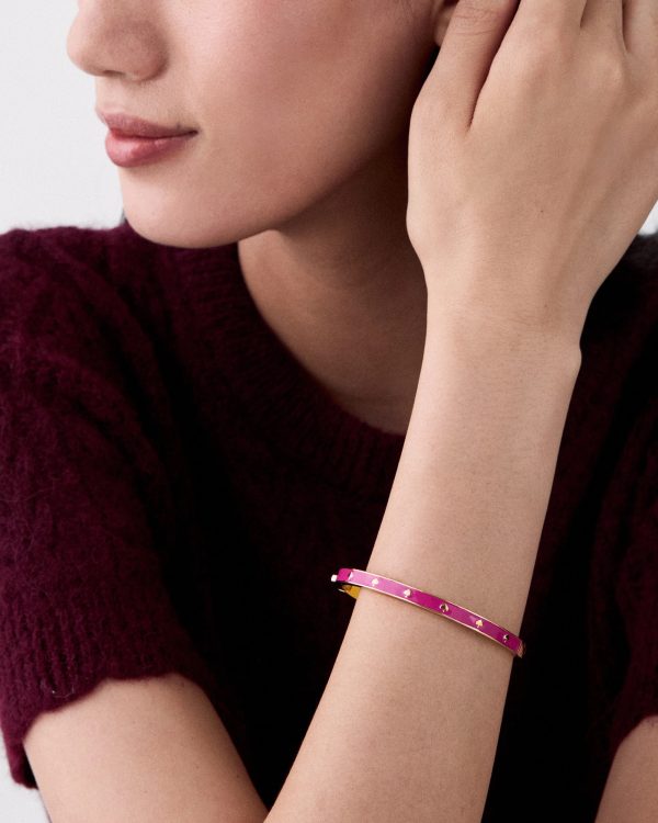 Kate Spade Spot The Spade Enamel Hinged Bangle