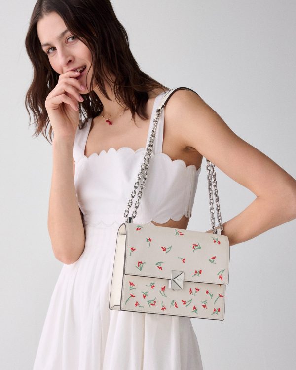 Kate Spade Deco Vibrant Buds Chain Shoulder Bag