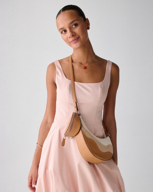 Kate Spade Duo Wavy Suede Crossbody Bag